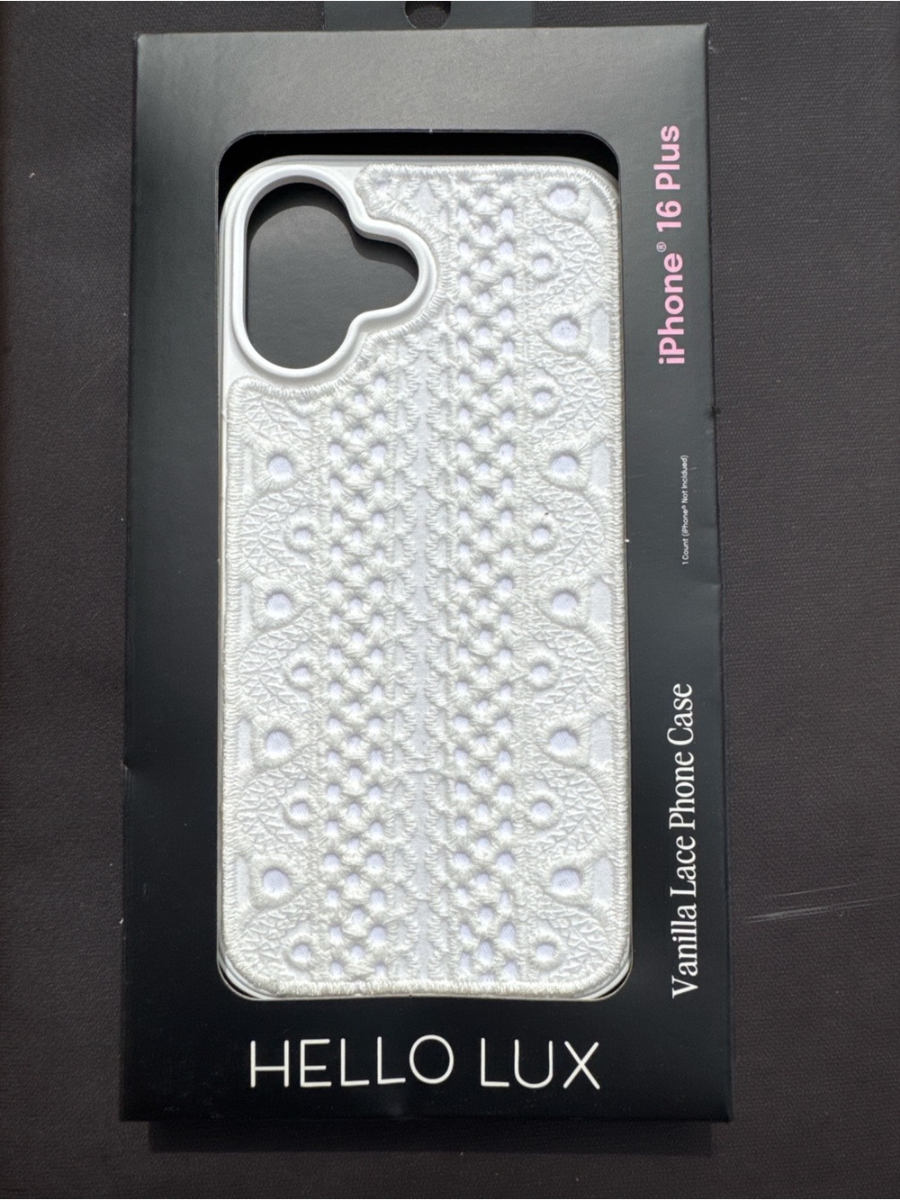 Hello Lux Vanilla Lace iPhone 16 Plus Case - White